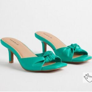 Torrid Soft Knot Mule in Green‎ Turquoise (WW) 8.5